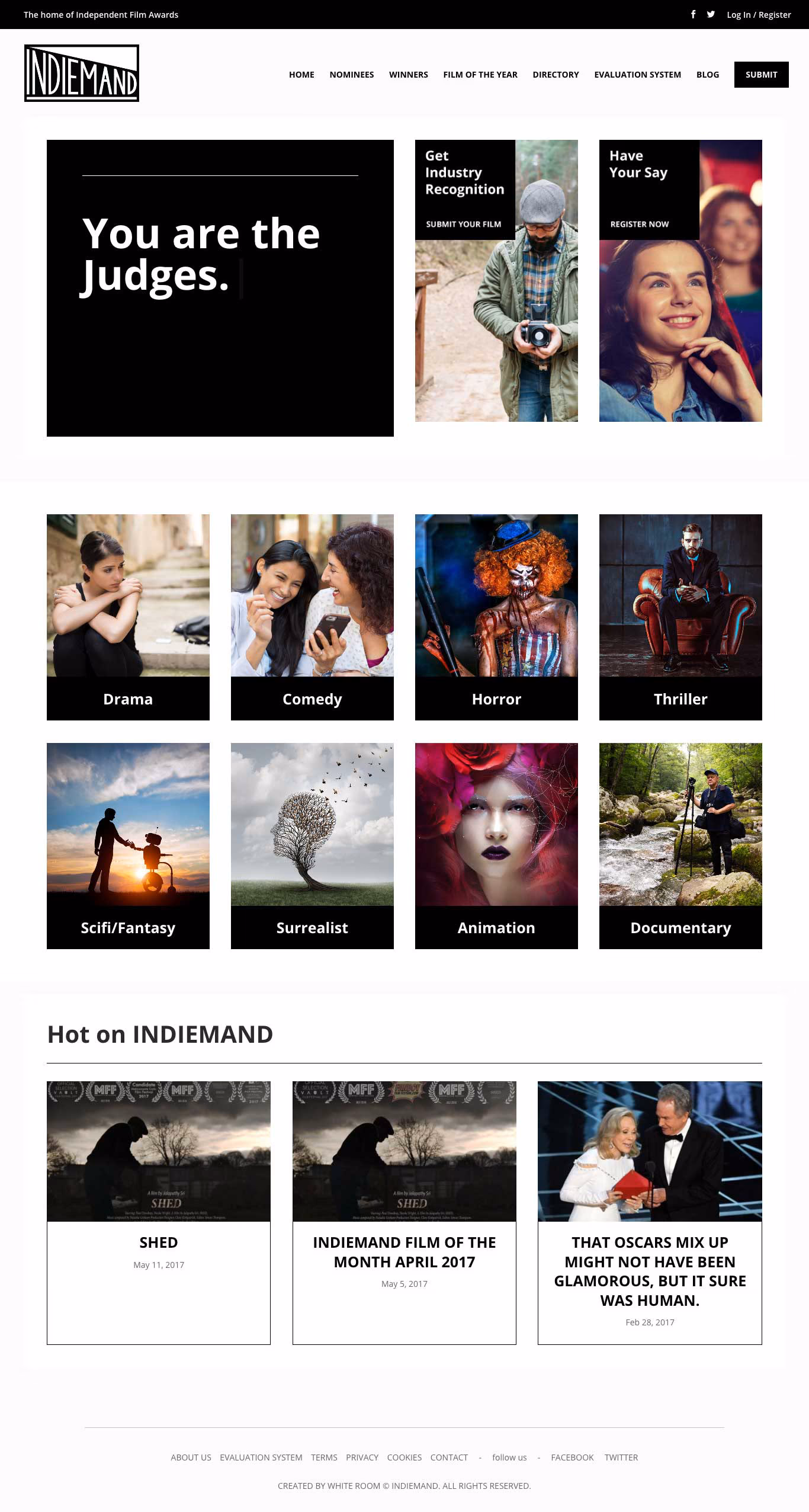 Indiemand website screenshot 1