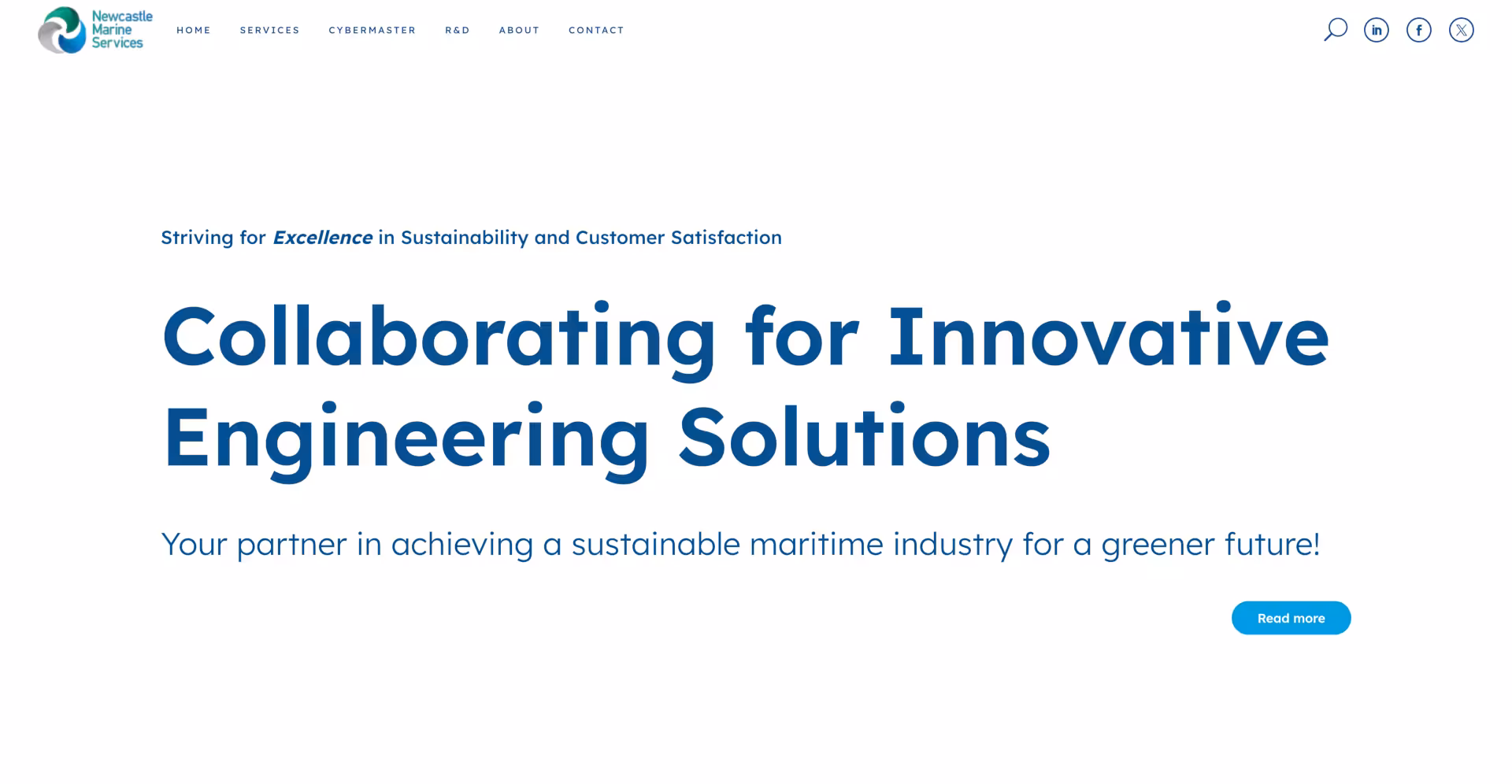 Newcastle Marine Services website screenshot 1