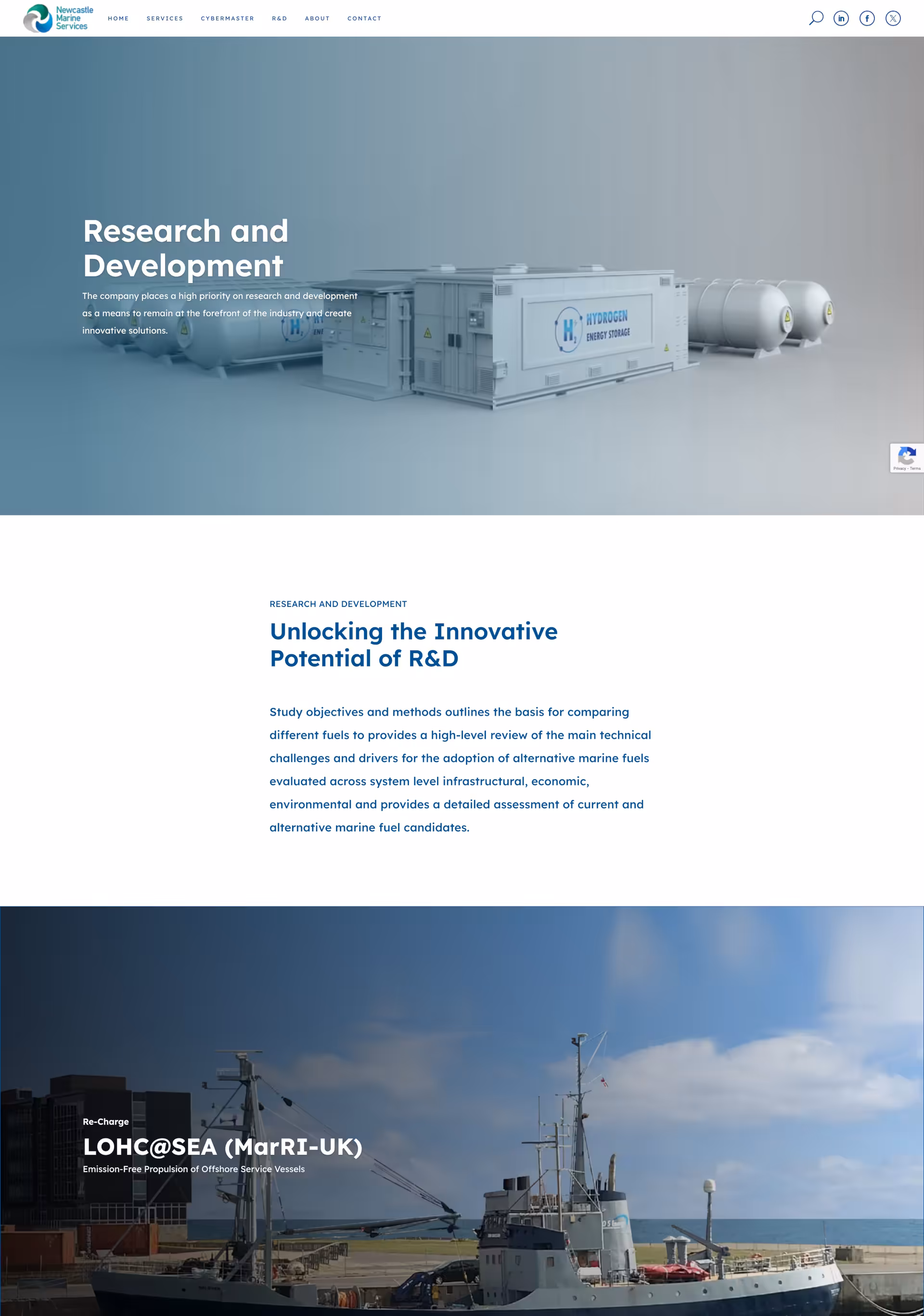 Newcastle Marine Services website screenshot 6