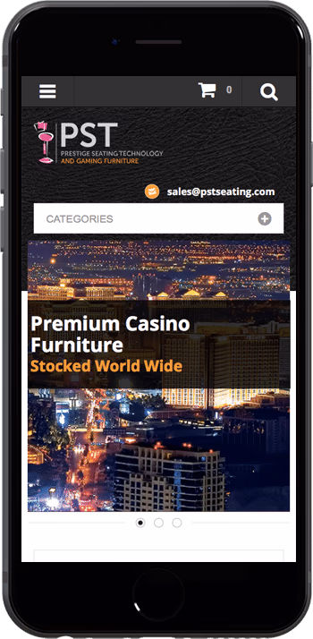 PST Seating website mobile view