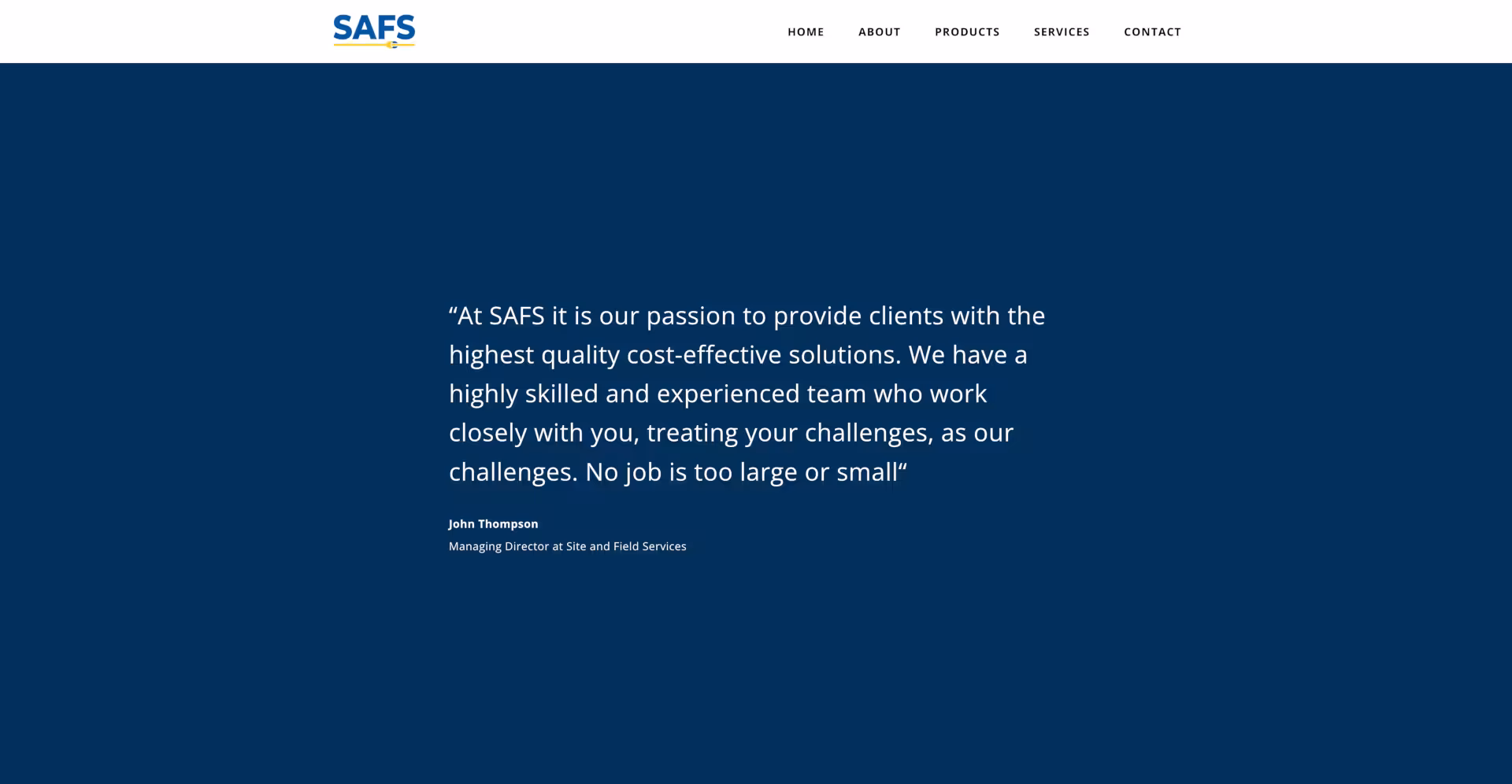 SAFS website screenshot 2