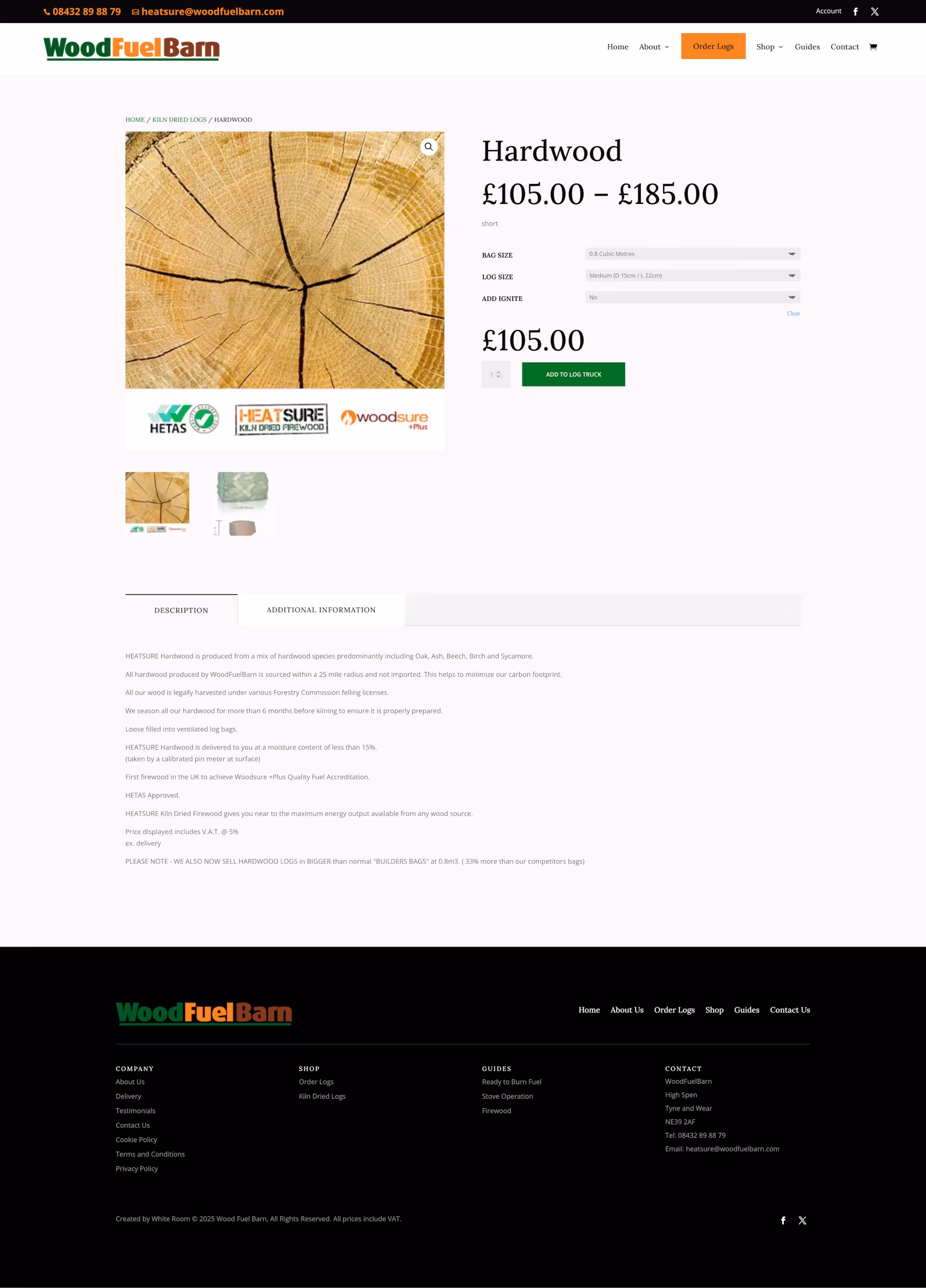 Wood Fuel Barn website screenshot 5